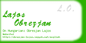 lajos obrezjan business card